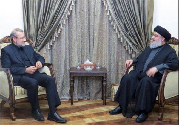 علی لاریجانی و سیدحسن نصرالله دیدار کردند