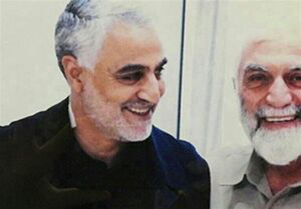 تصویری از دستنوشته سردار سلیمانی در شهر تدمر